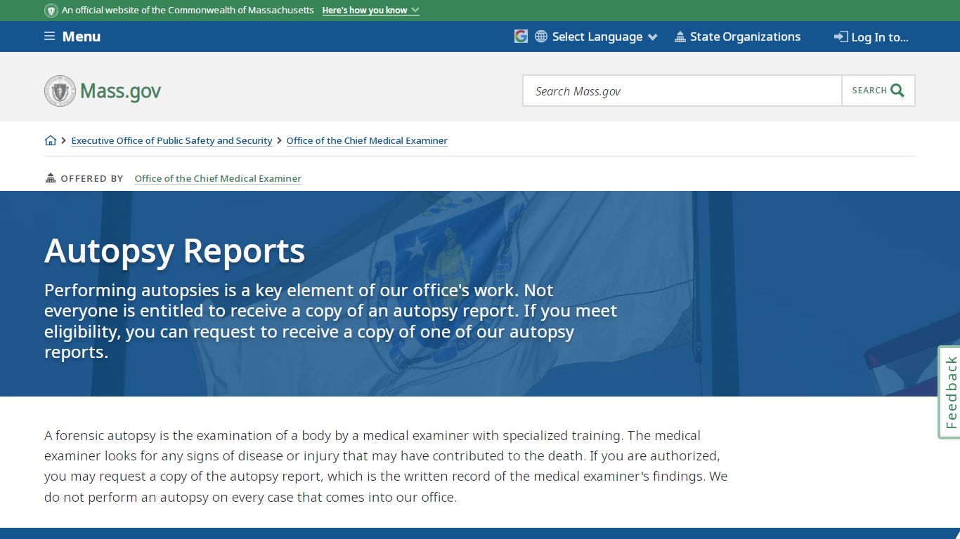 Autopsy Reports | Mass.gov